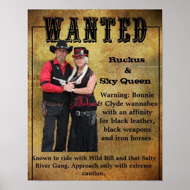 Wanted Poster Ruckus & Sky Queen Wannabes (Front)
