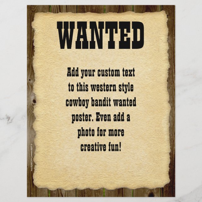 Wanted Poster, Vintage Picture Frame (Front)