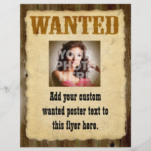 Wanted Poster, Vintage Picture Frame Flyer