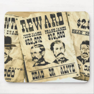 WANTED POSTERS MOUSE PAD