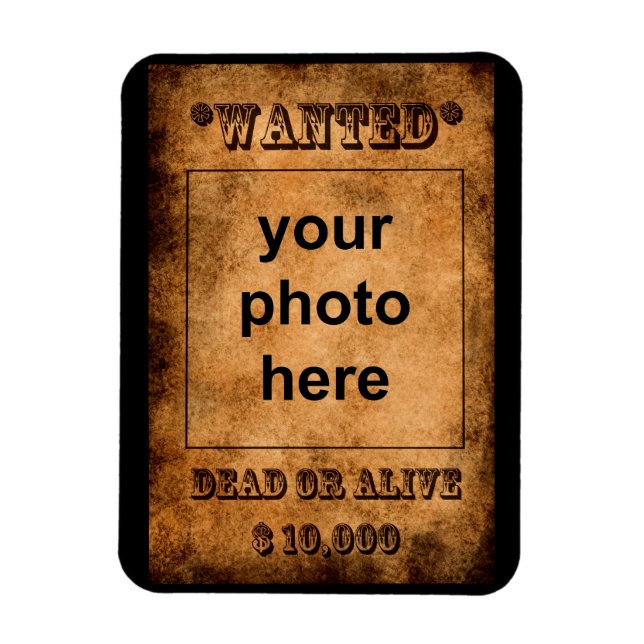 'Wanted' premium magnet (Vertical)