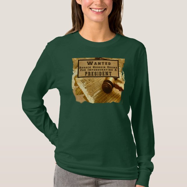 Wanted president Obama T-Shirt (Front)