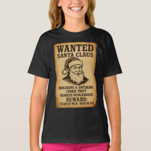 Wanted Santa Claus – Funny Outlaw Holiday Tee