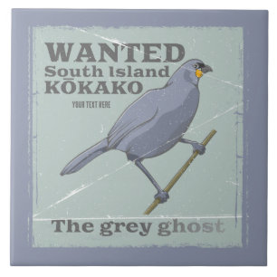 Wanted South Island Kokako Tile
