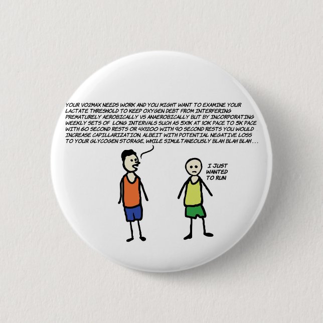 Wanted To Run 6 Cm Round Badge (Front)