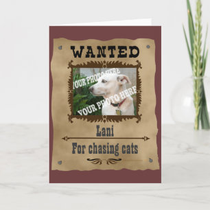 Wanted Wild West Poster Pet Custom Photo Template