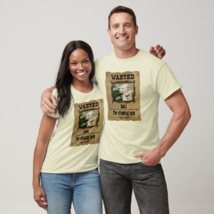 Wanted Wild West Poster Pet Custom Photo Template T-Shirt