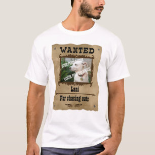 Wanted Wild West Poster Pet Custom Photo Template T-Shirt