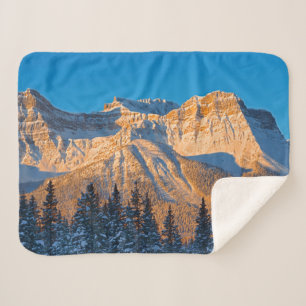 Waputik Range in Canadian Rocky Mountains Sherpa Blanket