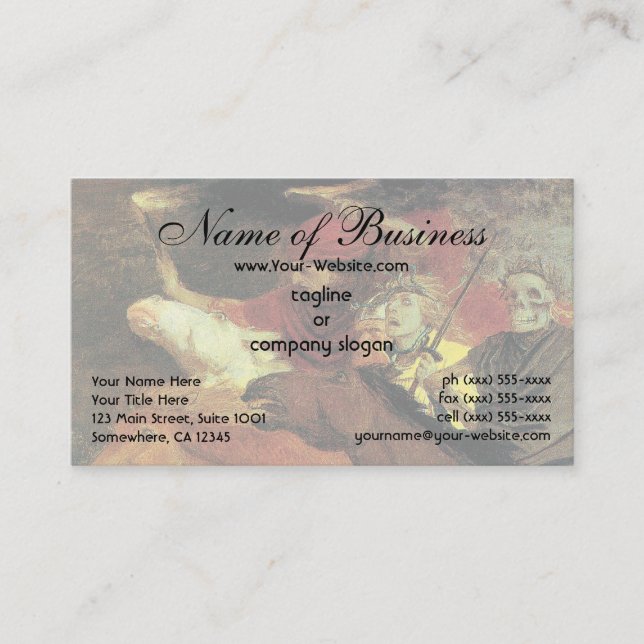 War by Arnold Bocklin Business Card (Front)