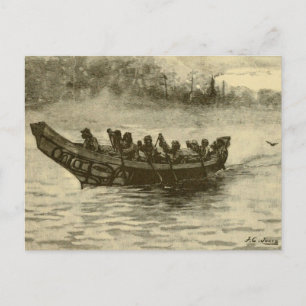 war canoe postcard