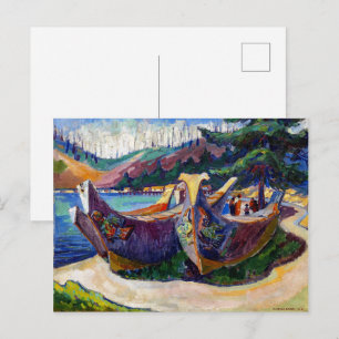 War Canoes Emily Carr Postcard