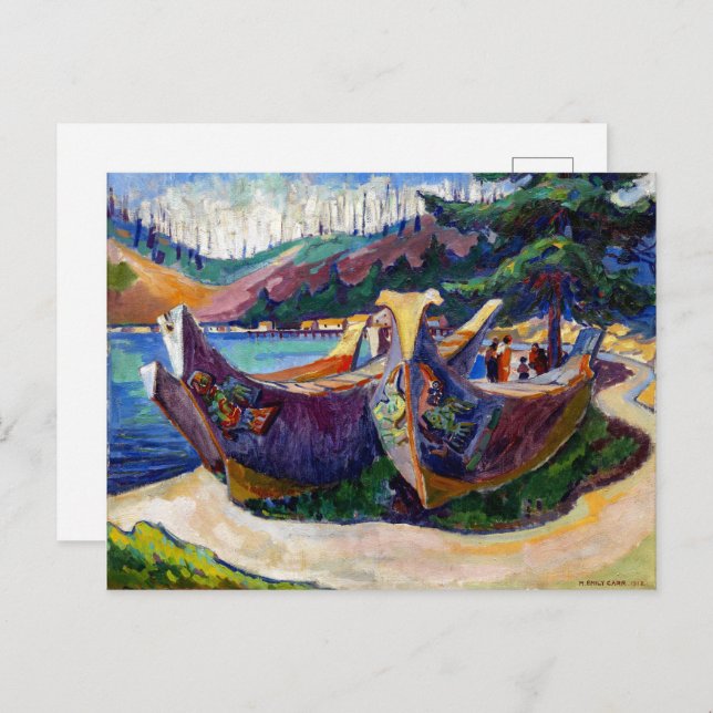 War Canoes | Emily Carr | Postcard (Front/Back)