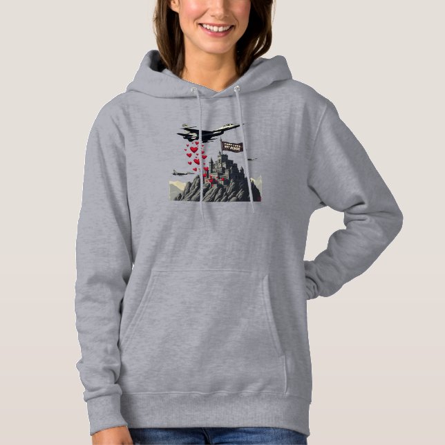 War College – Drop Love Not Bombs, Beats Over Batt Hoodie (Front)