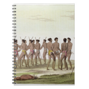 War Dance of the Caroline Islanders, plate 22 from Spiral Notebook