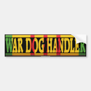 War Dog Handler Vietnam Service Ribbon Sticker