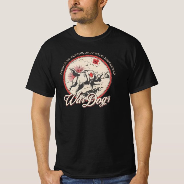 War Dogs - WW2 First Aid Animals Tribute T-Shirt (Front)
