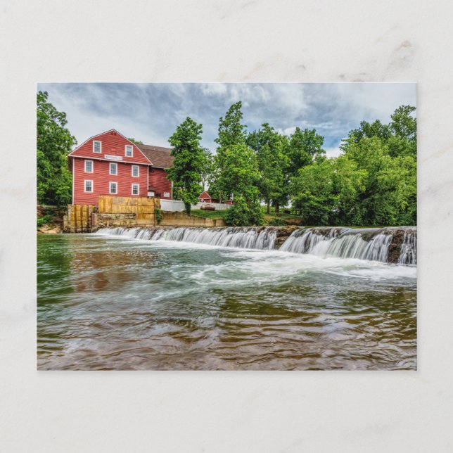 War Eagle Mill And Waterfall Blank Post Card (Front)