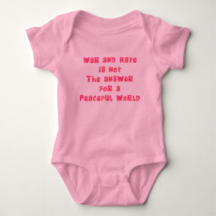 War/Hate vs Peace Baby Bodysuit