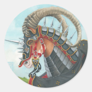 War Horse Classic Round Sticker