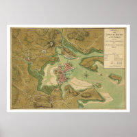 War in Boston Map - 1776