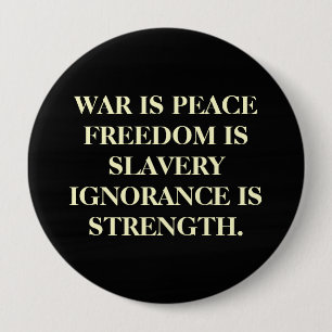 War Is Peace 10 Cm Round Badge