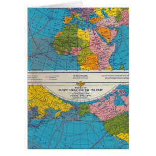 War map Atlantic, Eurasia, Africa, Pacific Ocean