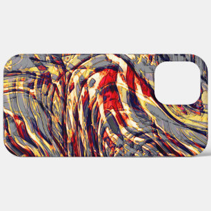 War of orange ribbons against red, over grey fund iPhone 12 pro max case