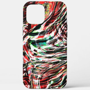 War of red ribbons against cyan iPhone 12 pro max case