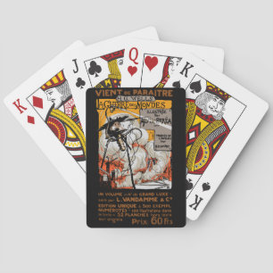 WAR OF THE WORLDS FRENCH POSTER 1906 PLAYING CARDS