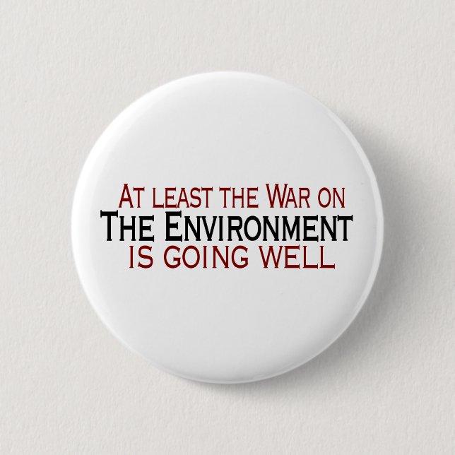 War On The Environment 6 Cm Round Badge (Front)