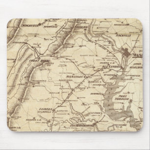 War Telegram Marking Map Mouse Pad