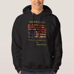 War Torn American Flag Distressed Upside Down Hoodie