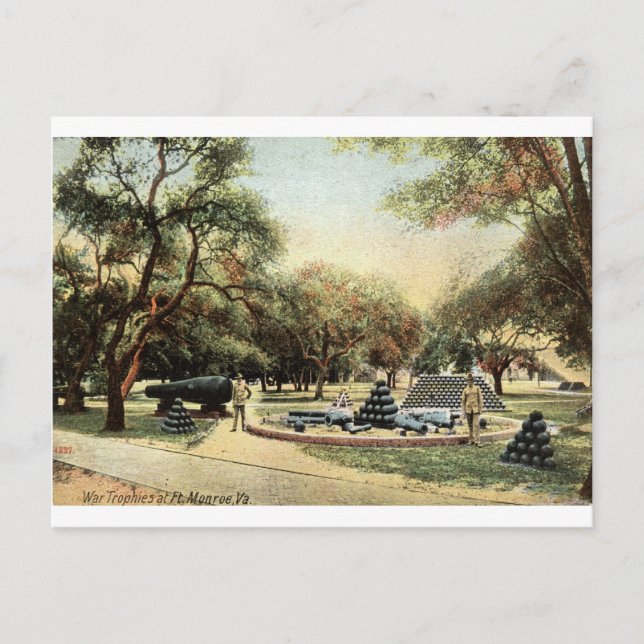 War Trophies, Ft. Monroe Virginia 1914 Vintage Postcard (Front)