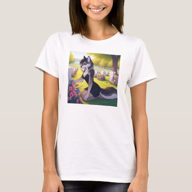 War Widow Wolf  T-Shirt (Front)
