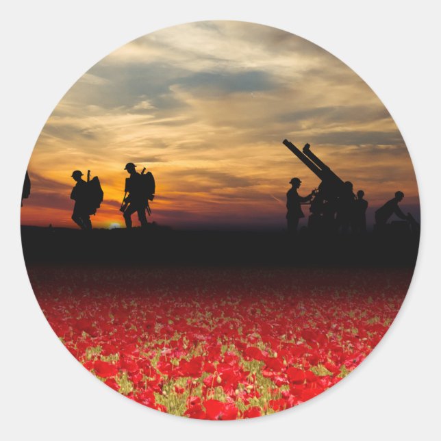 War Zone Classic Round Sticker (Front)