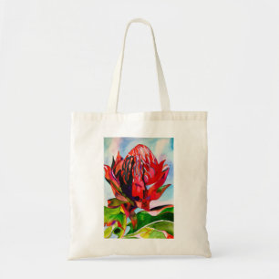 Waratah Australian native flower watercolor Tote Bag