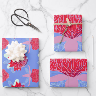 Waratah Wrapping Paper Sheet