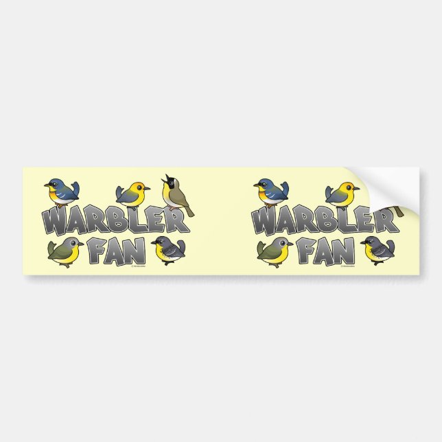 Warbler Fan Bumper Sticker (Front)