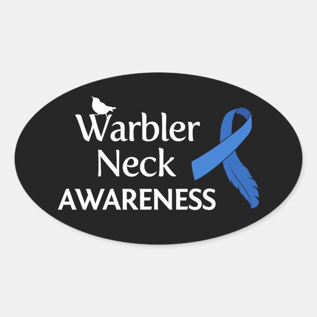 Warbler Neck Awareness Oval Sticker (Front)