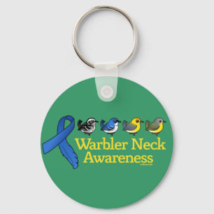Warbler Neck Awareness Ribbon Key Ring