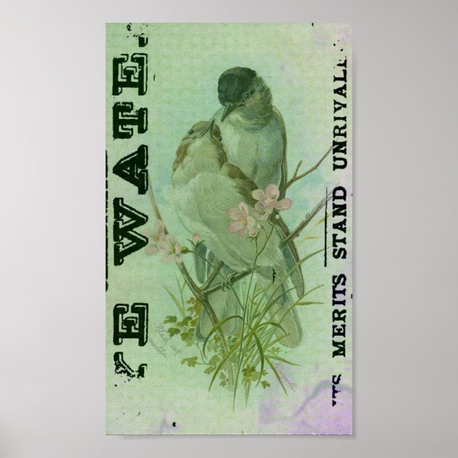 Warbler Vintage Poster (Front)