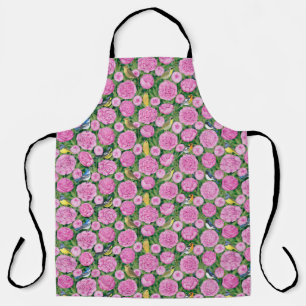 warblers and peonies Tote Bag Apron