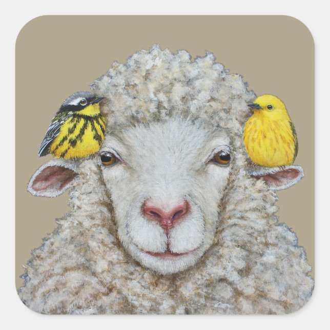 Warblers Warming square stickers (Front)