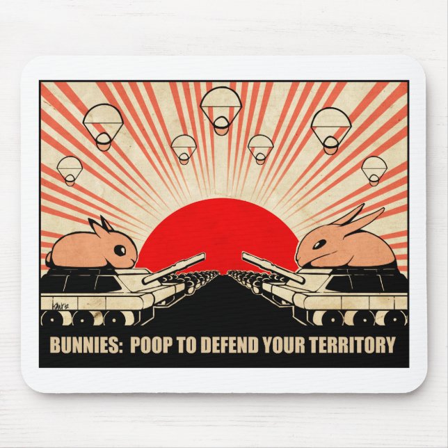 warbunny.jpg mouse pad (Front)