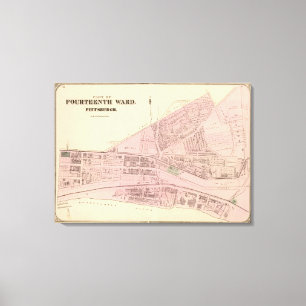 Ward 14 of Pittsburgh, Pennsyvania Canvas Print