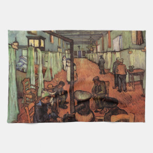 Ward in the Hospital in Arles by Vincent van Gogh Tea Towel