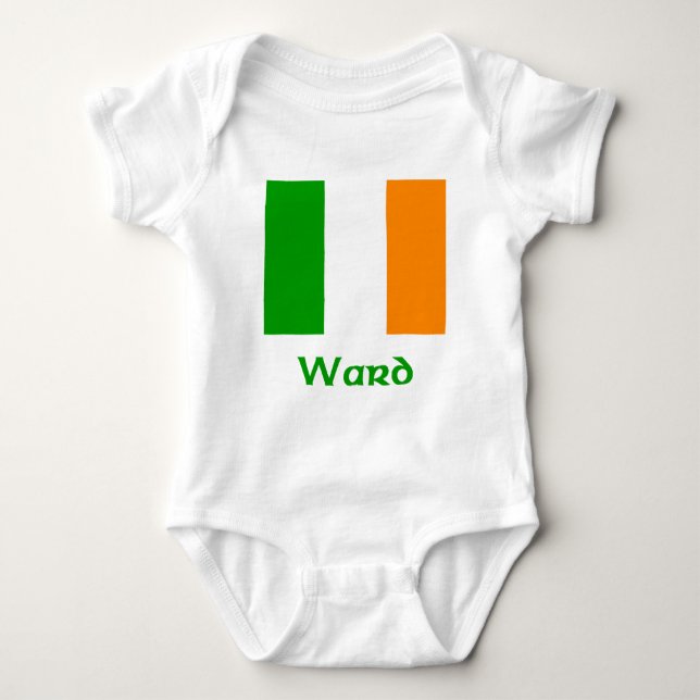 Ward Irish Flag Baby Bodysuit (Front)