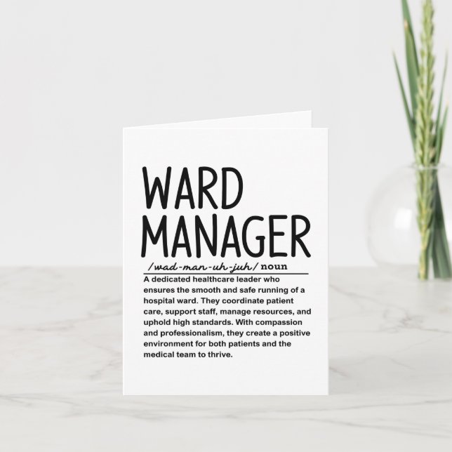 Ward manager card (Front)