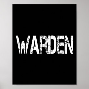 Warden Halloween Costume Game Fish Prison  Poster